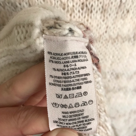 FREE PEOPLE Snow Bunny Fair Isle Sweater Ivory XS - Picture 7 of 7